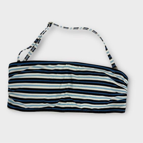 Michael Kors 2-Piece Bikini Set High Waist Bottoms & Bandeau Top in Stripe XS/M - Picture 4 of 10